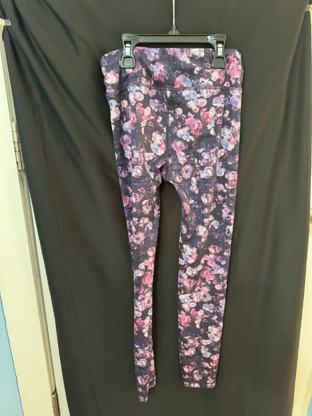 Athleta Girl purple/blue flower pattern leggings - Picture 3 of 6